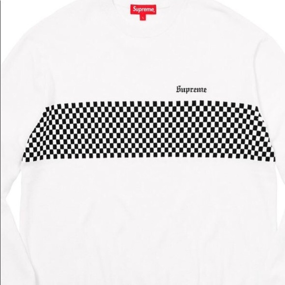 Supreme Checkered Panel Crewneck Sweater - Picture 3 of 4